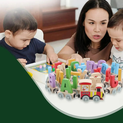 Learning Wooden Toy Train Set