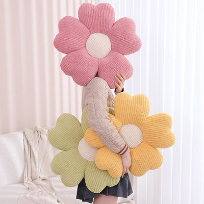 Soft Flower Design Accent Pillow