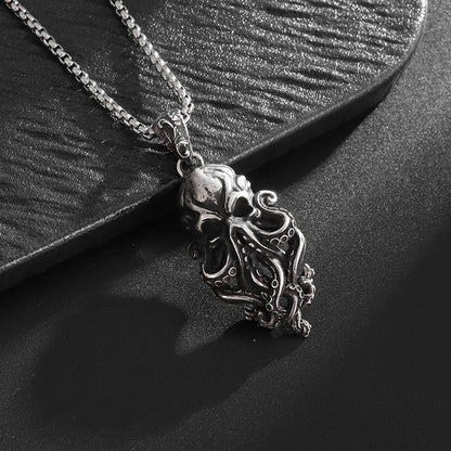 Dark Skull Ocean Pendant Necklace
