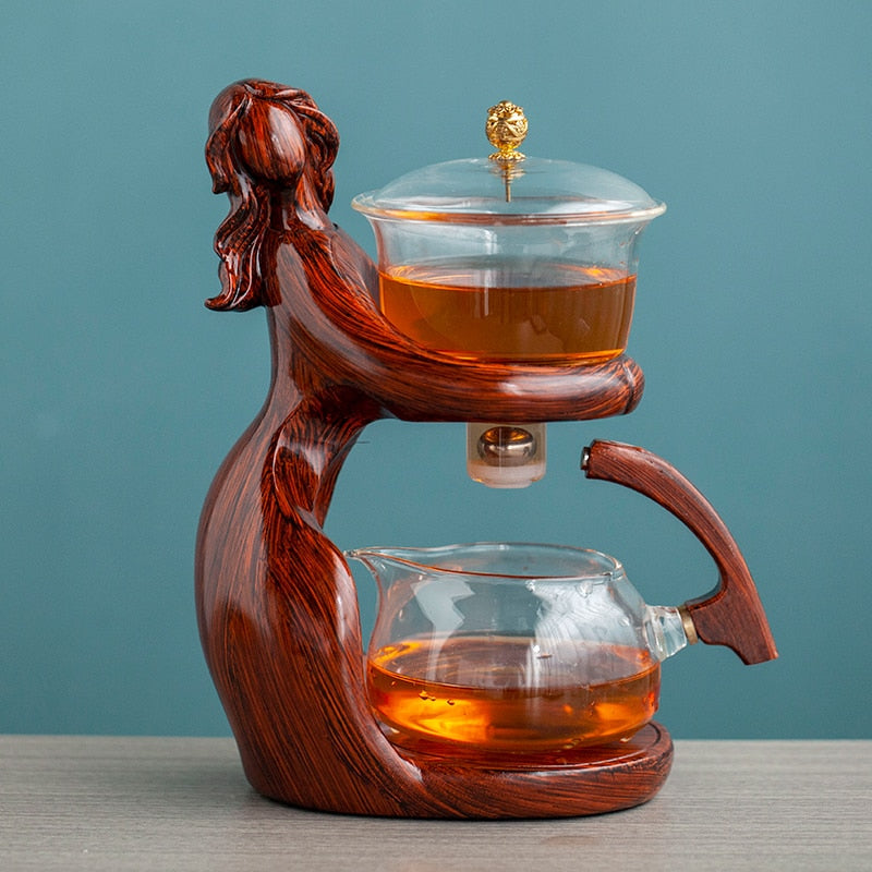 Whimsical Oceanic Wood Teapot - Luxicro