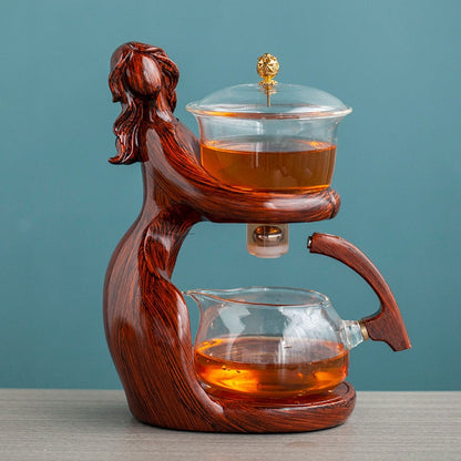 Whimsical Oceanic Wood Teapot - Luxicro