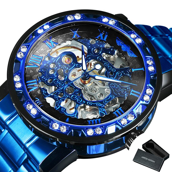 Stylish Self-Winding Mens Skeleton Watch