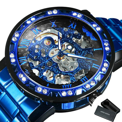 Stylish Self-Winding Mens Skeleton Watch