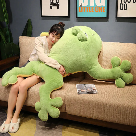 Big Soft Plush Green Frog Toy - Luxicro