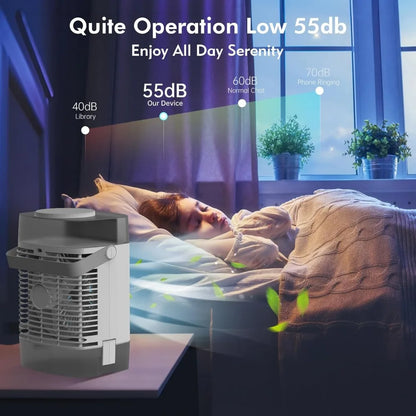 Mini Portable AC Unit with Timer and Large Water Tank