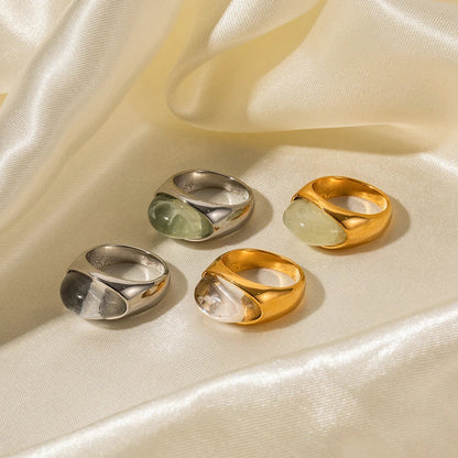 Luxurious Oval Stone Ring Collection - Luxicro