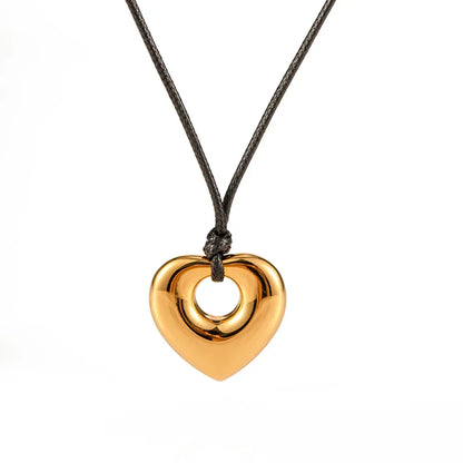 Timeless Heart Real Leather Necklace