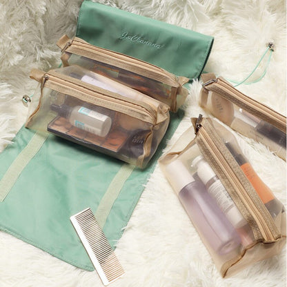Compact Folding Cosmetic Travel Case Bag