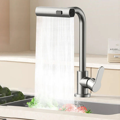 Contemporary Waterfall Kitchen Faucet Chrome Finish