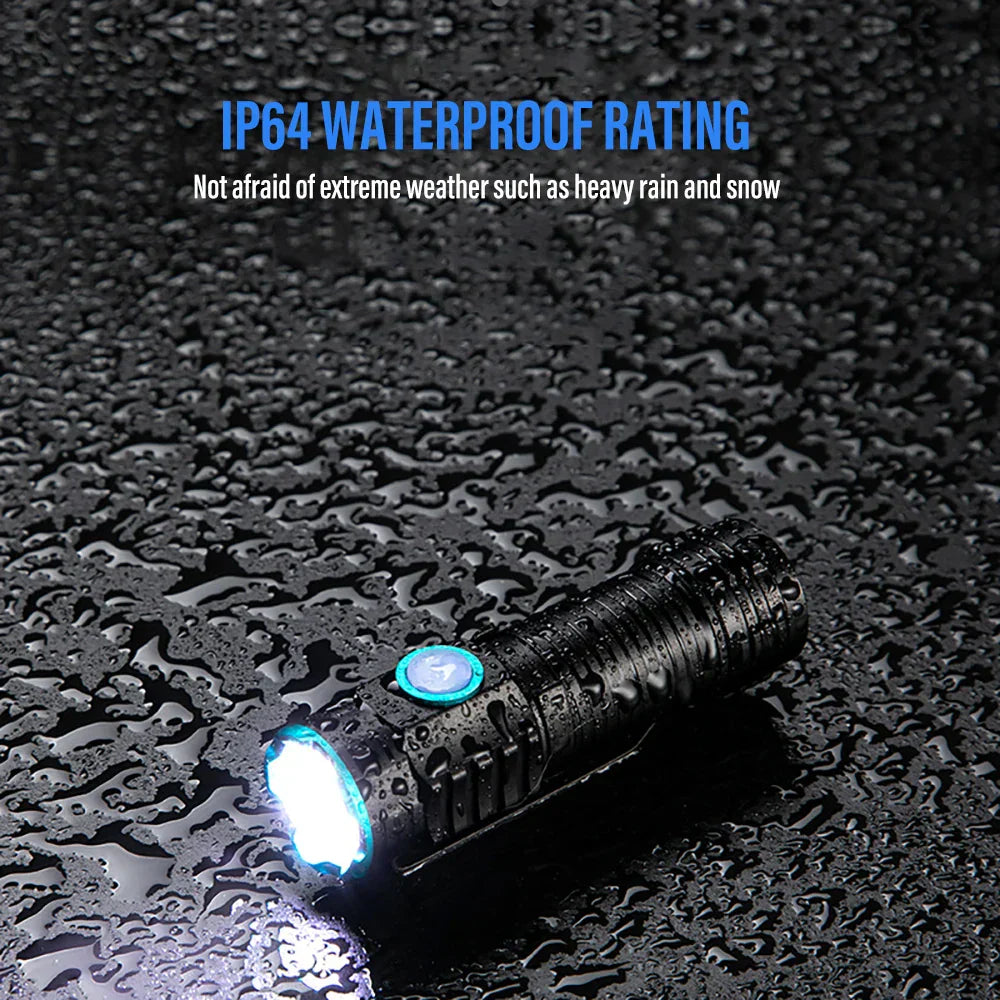 Compact Rechargeable LED Torch 1000 Lumens