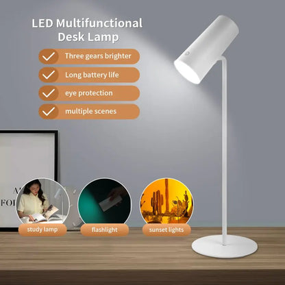 Compact LED Desk Lamp with Sensor Switch