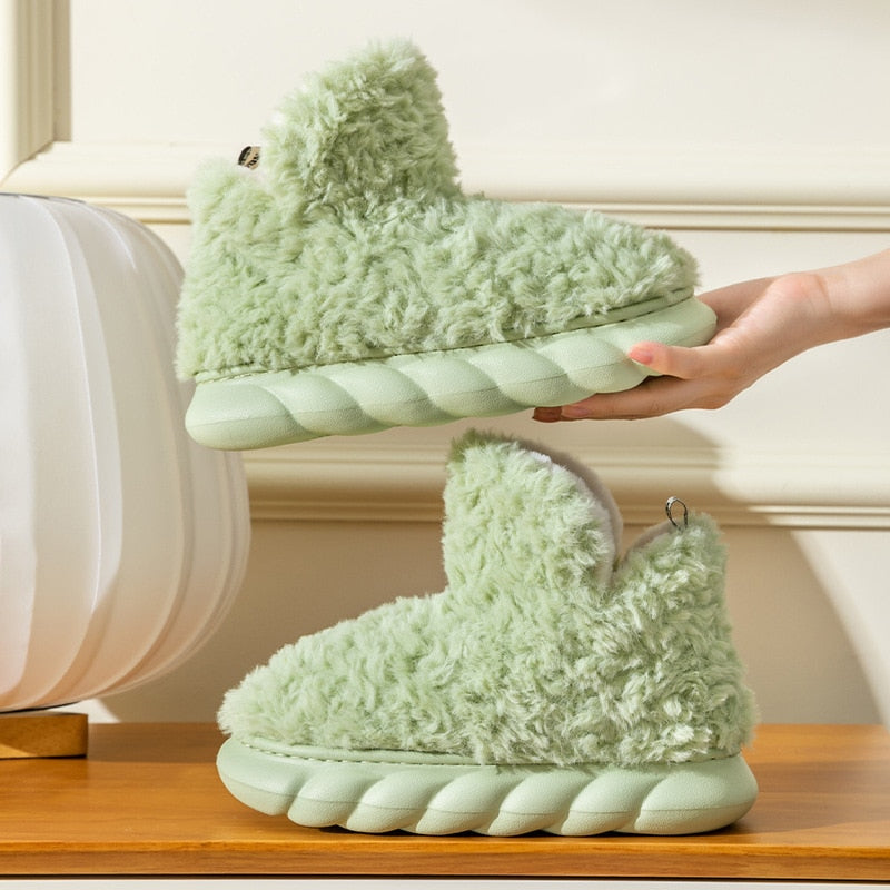 Cozy Warm Women's Plush Slipper Boots