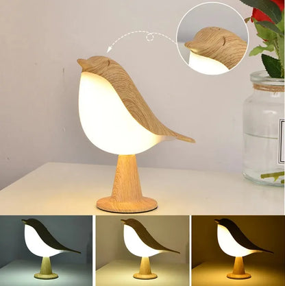 Colorful Bird Table Lamp - Dimmable Touch Light