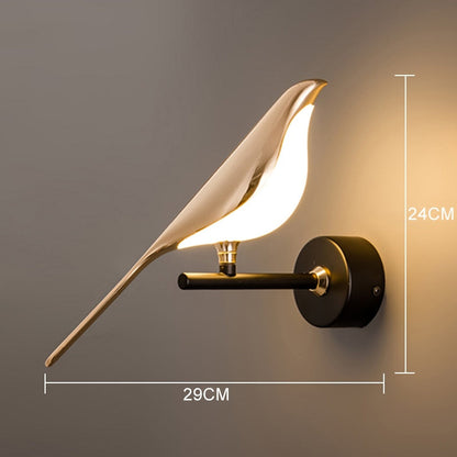 Natural Wooden Bird Desk Lamp