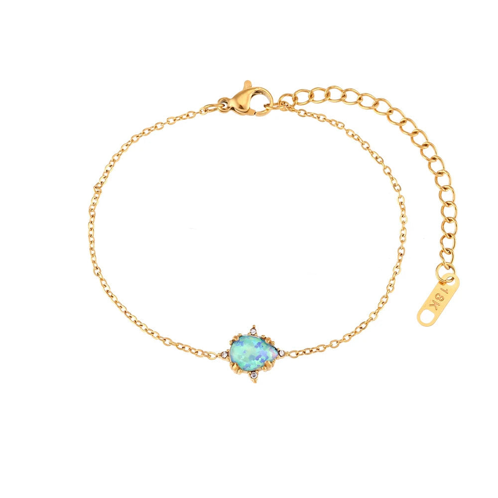 Elegant Shine Opal Necklace Set