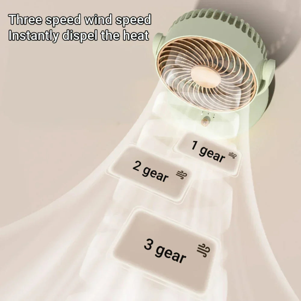 Compact Personal USB Table Fan with 3 Speeds