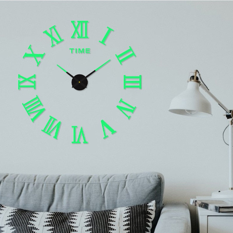 Modern 3D Glow Silent Wall Clock