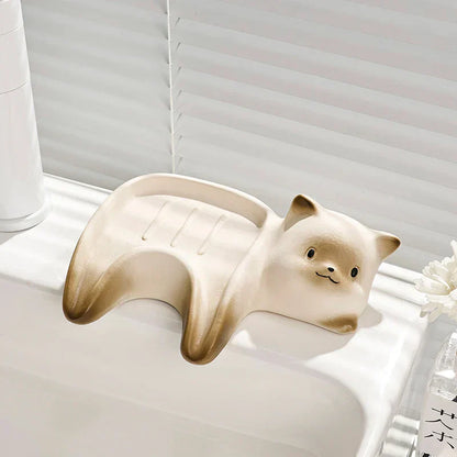 Cute Kitty Bathroom Soap Dish - Luxicro