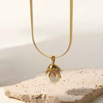 High Quality 18k Pearl Necklace Set