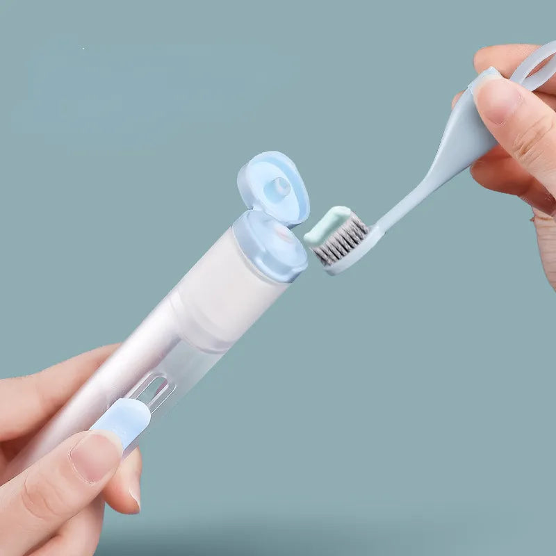 Compact Travel Toothbrush Holder Set