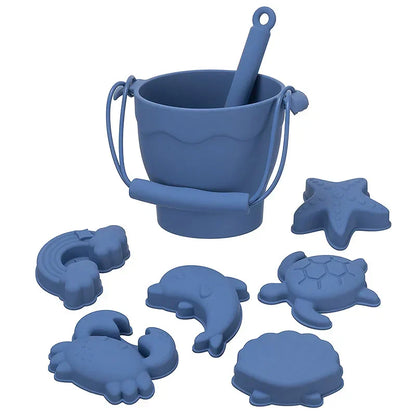 Soft Play Beach Toys 8 Piece Kids Sand Molds Set