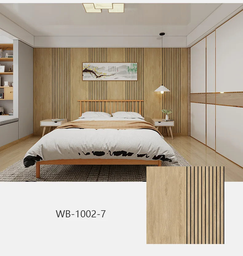 Stylish Wooden Pattern Wall Stickers