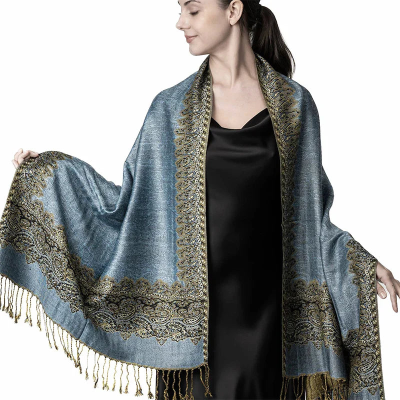 Soft Cashmere Women's Scarf with Warm Luxury Print