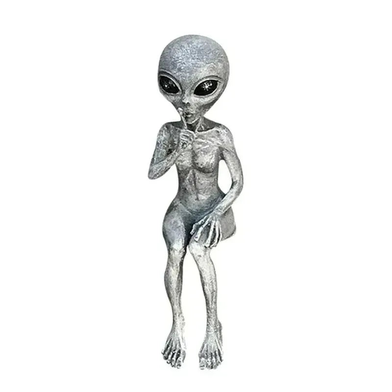 Fun Alien Yard Statue UFO Decoration