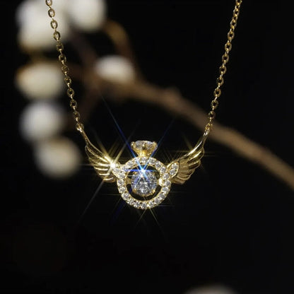 Shiny Wing Pendant Crystal Necklace - Luxicro
