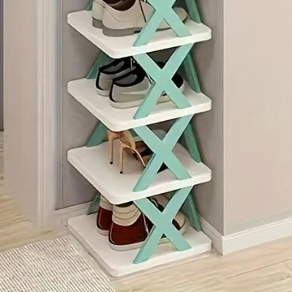Compact Folding Shoe Storage Rack Shelf