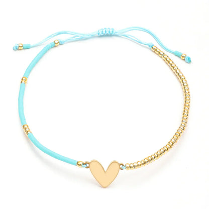 Dainty Crystal Love Charm Bracelet