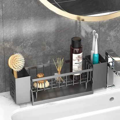 Compact Bathroom Sink Organizer with Soap Dish