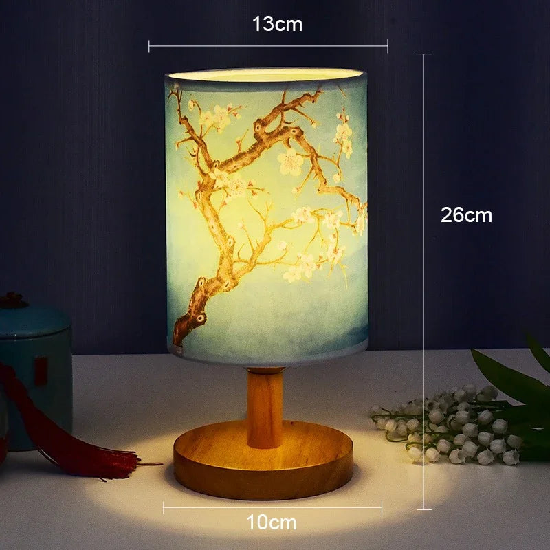 Classic Asian Style Table Light with Dimmer