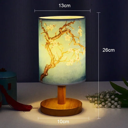 Classic Asian Style Table Light with Dimmer