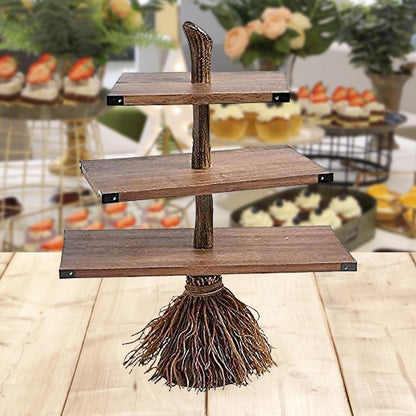 Magical 3 Tier Broom Shape Shelf Stand - Luxicro