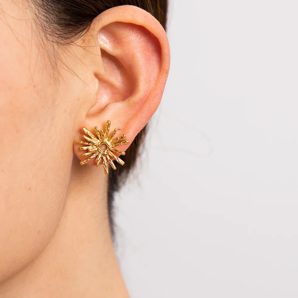 Tiny Glitter Ball Stud Earrings - Luxicro