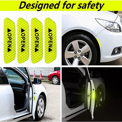 Bright Reflective Safety Alert Stickers 4 Pack