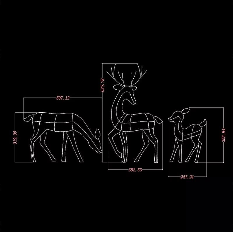 Bright LED Reindeer Yard Decor