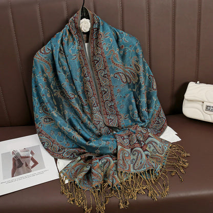 Soft Cashmere Women's Scarf with Warm Luxury Print