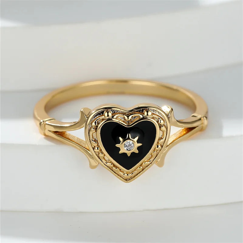 Classic Love Heart Diamond Ring - Luxicro