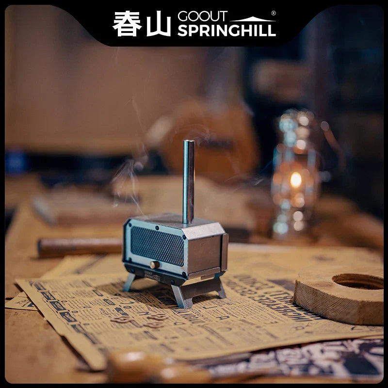 Compact Outdoor Stainless Steel Camping Wood Stove - Luxicro