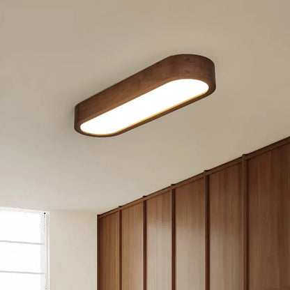 Natural Wood LED Ceiling Lamp