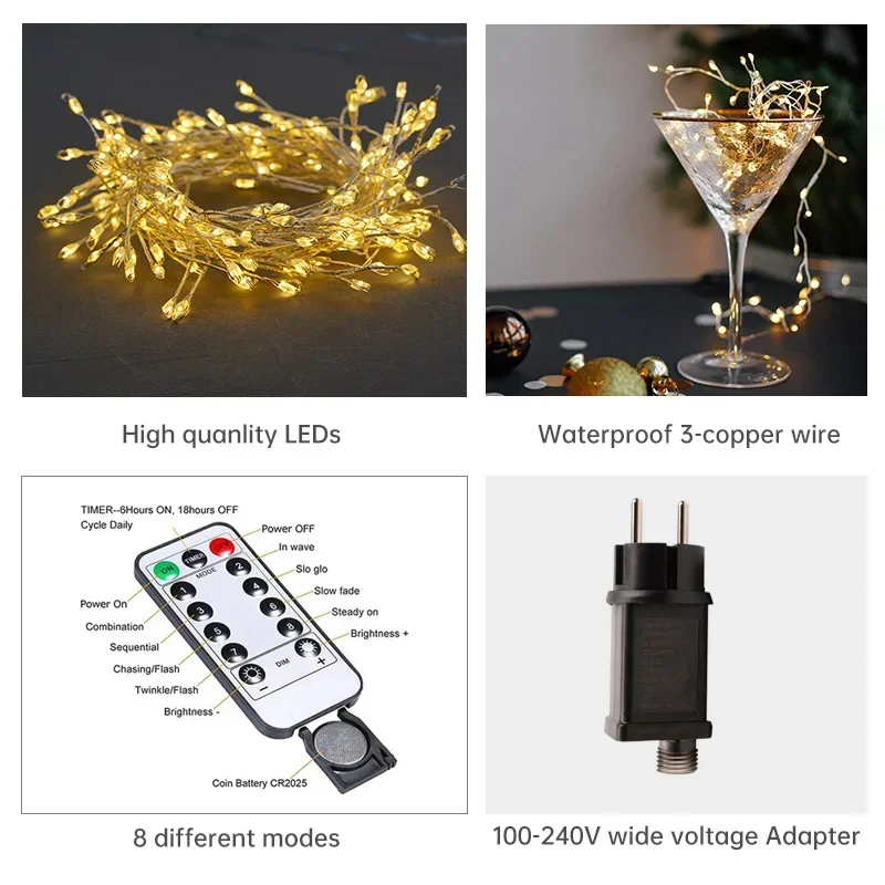 Vibrant Outdoor String Lights, 36m Weatherproof Decor - Luxicro