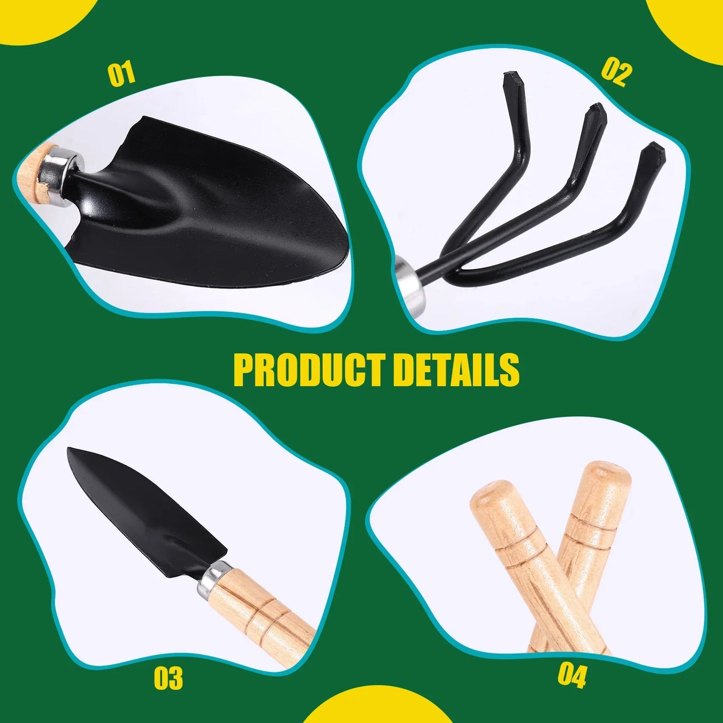Compact 3-Piece Garden Tool Set for Indoor Plants