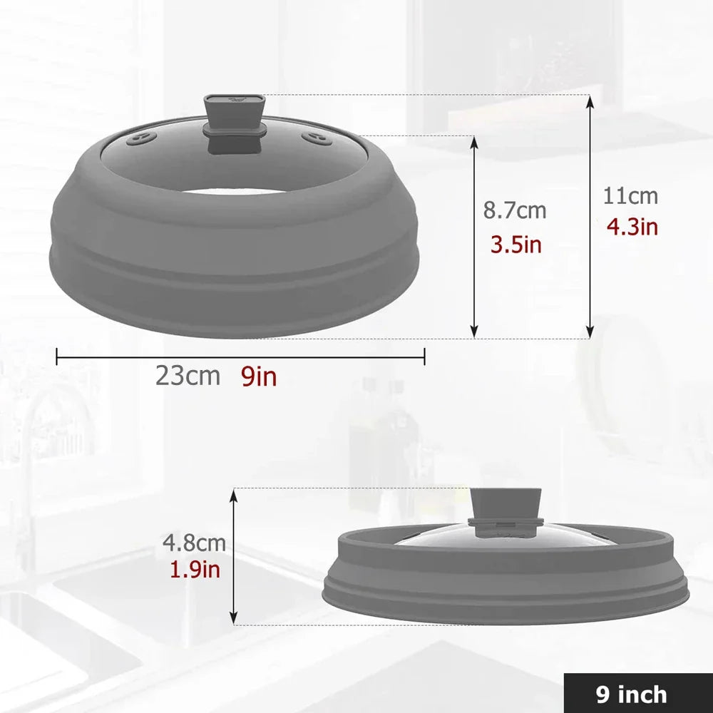 Compact Microwave Splatter Guard Silicone Kitchen Accessory