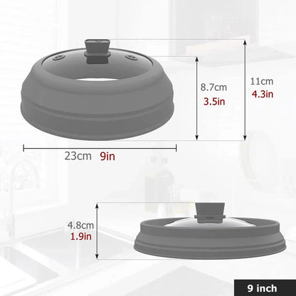 Compact Microwave Splatter Guard Silicone Kitchen Accessory