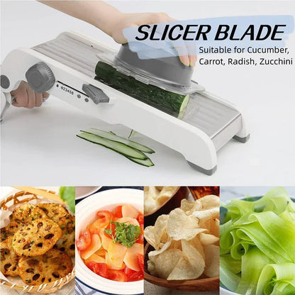 Premium 18-in-1 Vegetable Slicer with Sharp Stainless Steel Blades