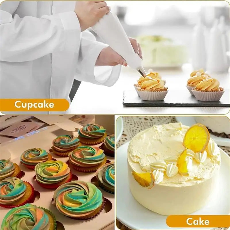 Simple Cake Decorating Kit | Reusable Piping Bags & Tips