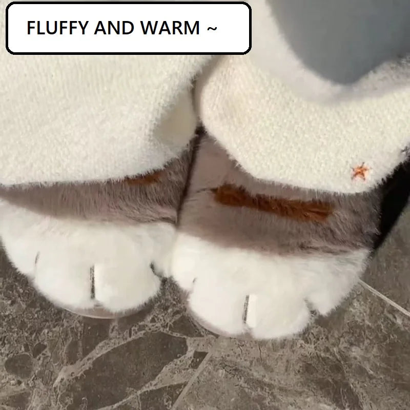 Cozy Cat Paw Slippers for Women