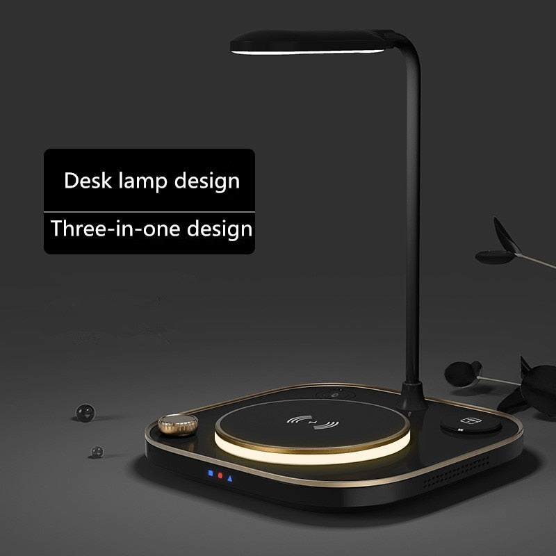 Smart LED Desk Lamp with Fast Wireless Charging
